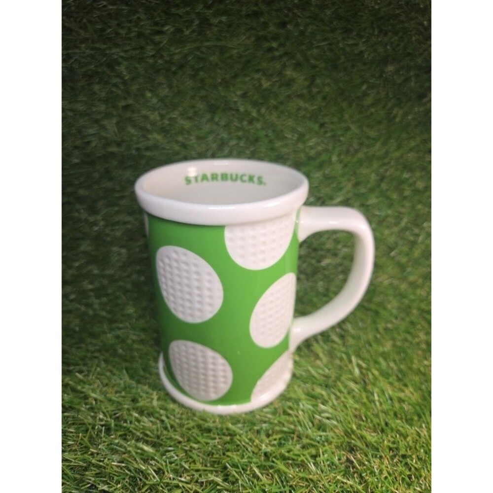 Starbucks Golf Ball Textured Green Coffee Mug 16oz 2007 Excellent Condition!